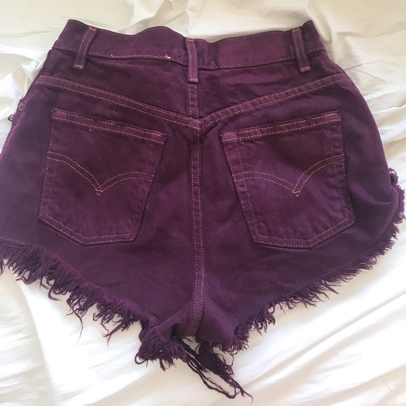 Berry tinted high waisted shorts - Picture 2 of 5